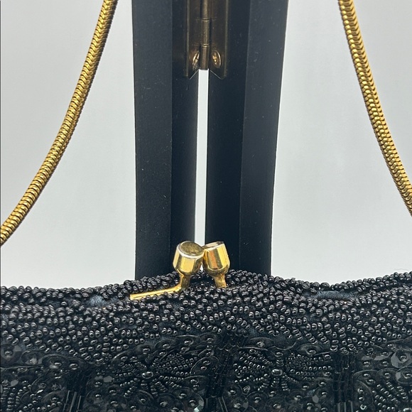 Winkelman’s Vintage Elegant Black Beaded Sequined Clutch Wristlet Purse Bag 🌺🌺 - Picture 5 of 8